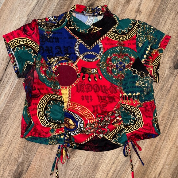 Women’s Plus Size Colorful Crop Top - Picture 1 of 3